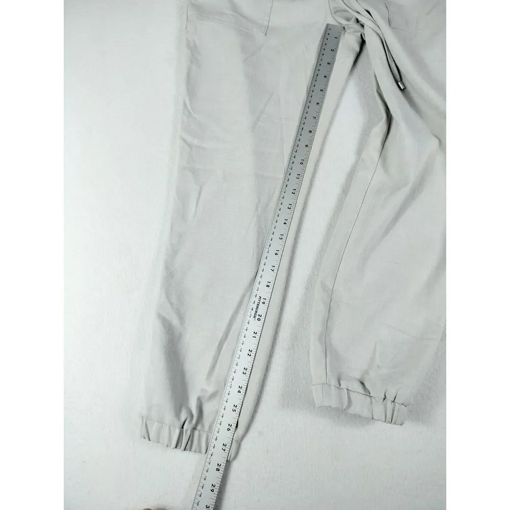 Nine West Sweatpants Womens Medium Light Grey Ankle Classiccore Minimalist Basic
